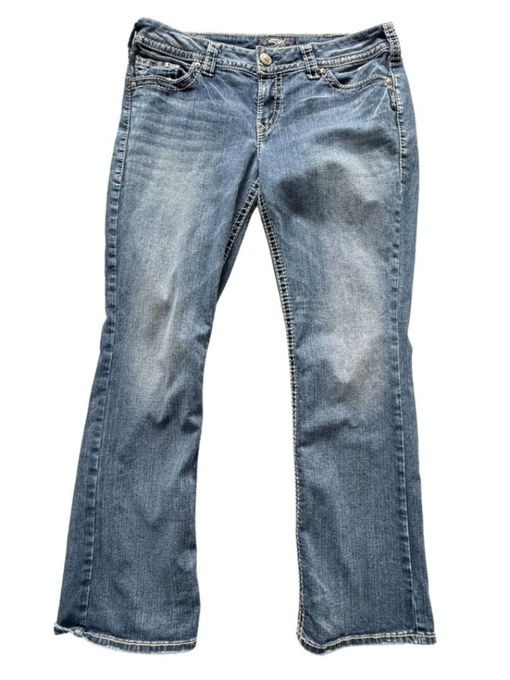 Silver Jeans Co Suki Slim Bootcut Jeans Womens W34 L31 Blue Medium Wash